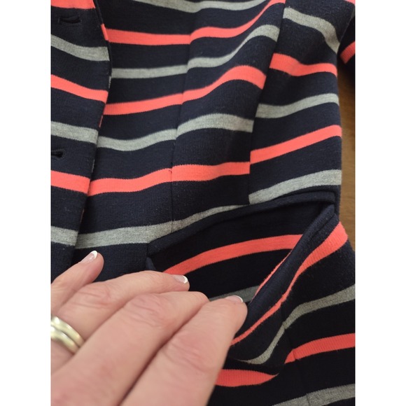 The Academy Blazer Gap Navy Neon Coral Sz 6 - Picture 9 of 10